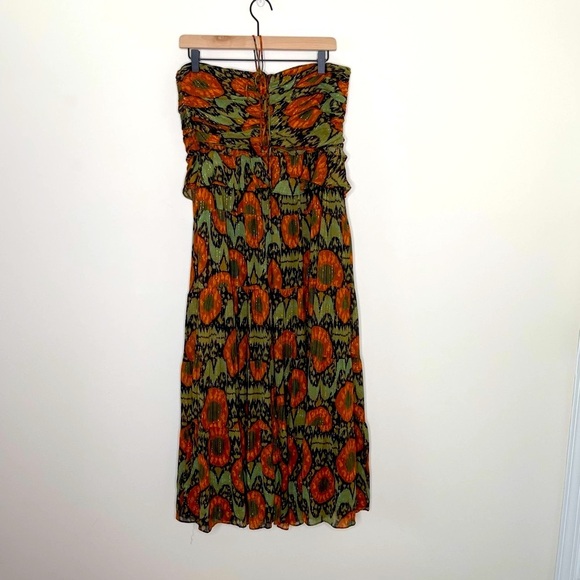 Ulla Johnson Evanthe Fit & Flare Halter Floral Chiffon Dress Midi wedding guest - Picture 9 of 16